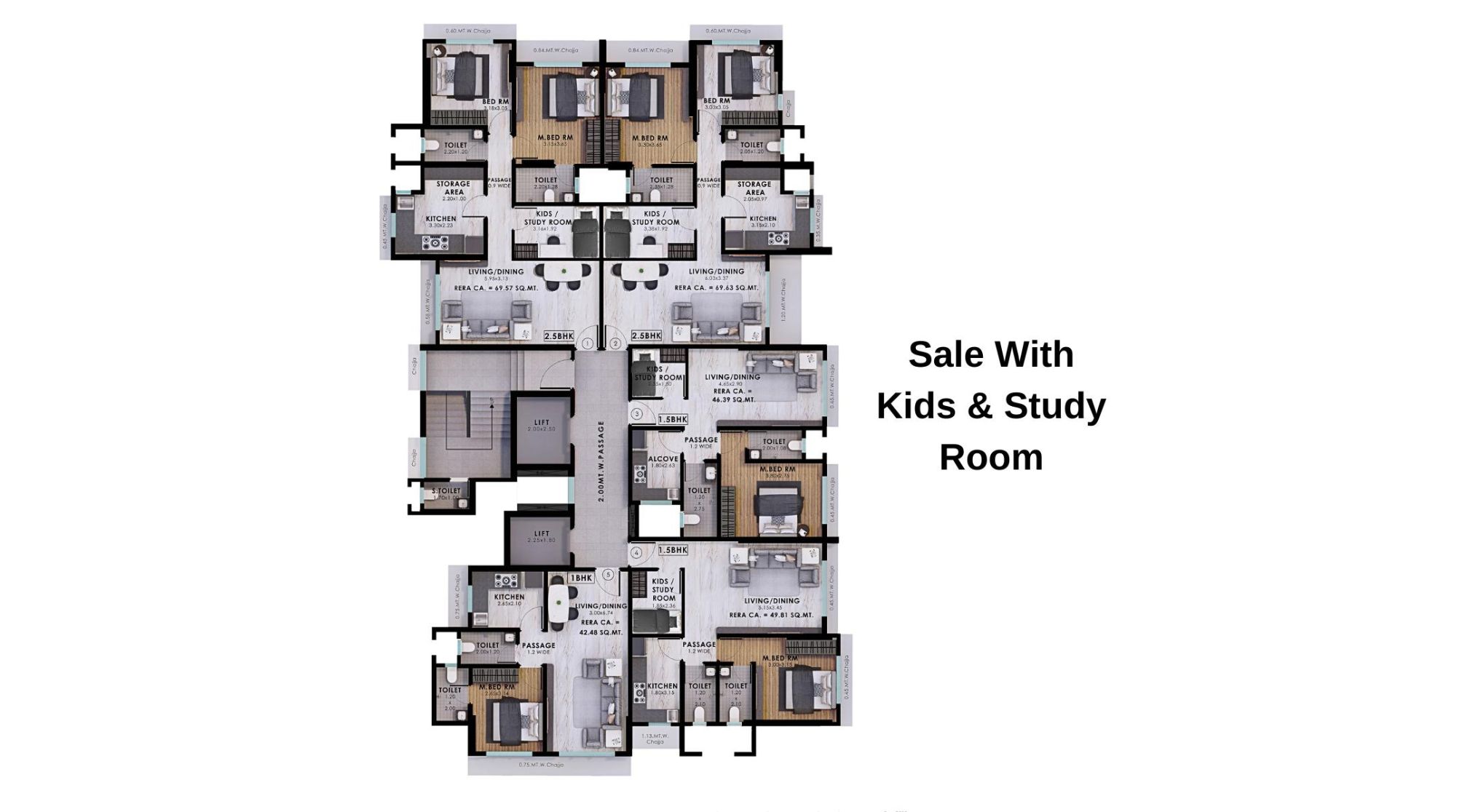 Nandivardhan-Fortuna-Blue-Floor-Plan-Sale-With-Kids-Study-Room