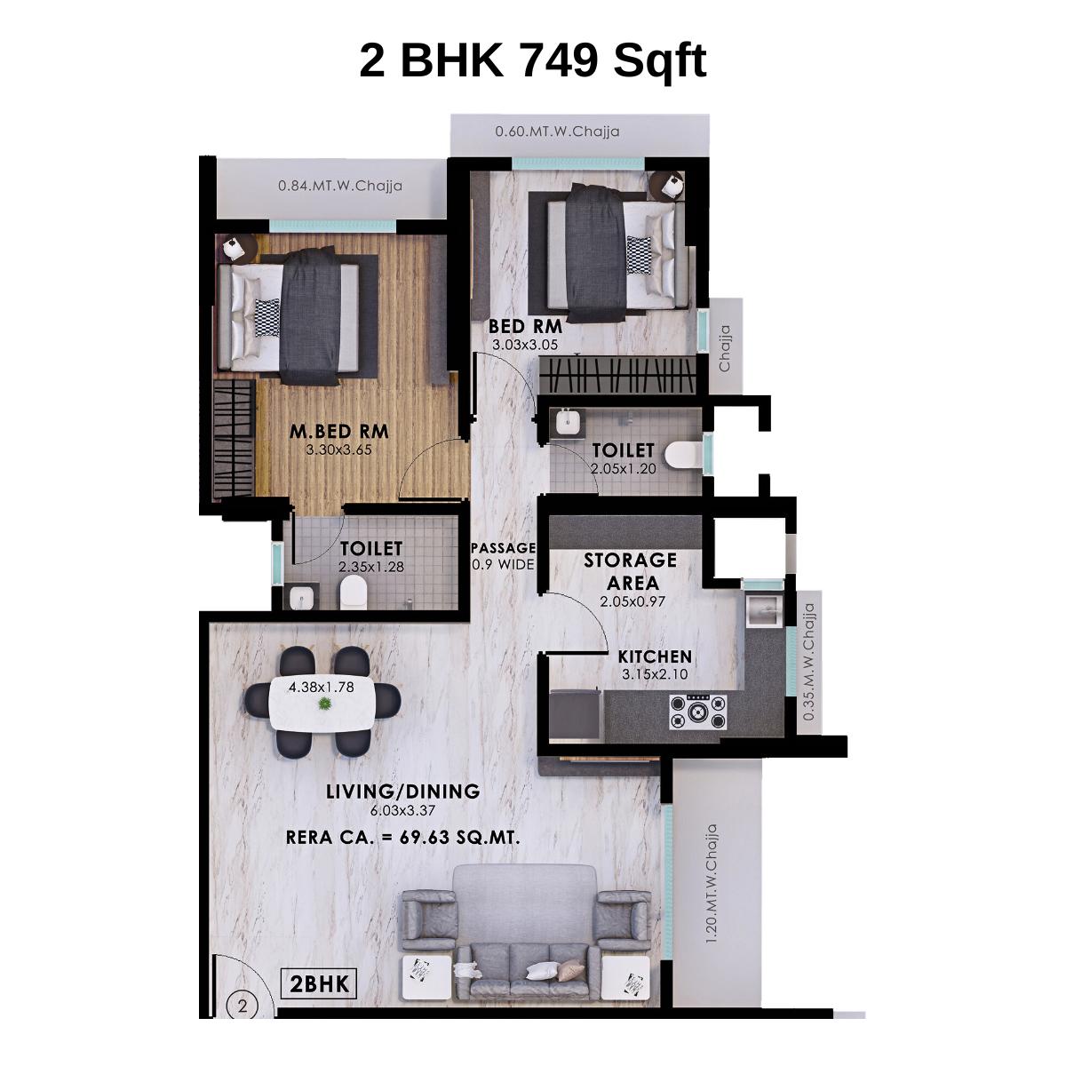 Nandivardhan-Fortuna-Blue-Floor-Plan-2-BHK-749-Sqft