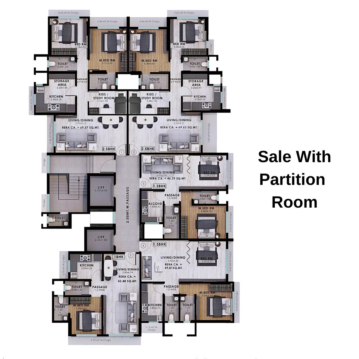 Nandivardhan-Fortuna-Blue-Floor-Plan-Sale-With-Partition-Room